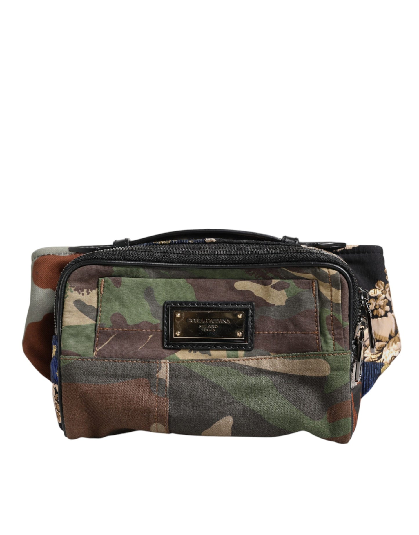 Sac banane Dolce &amp; Gabbana à motif patchwork camouflage multicolore et logo