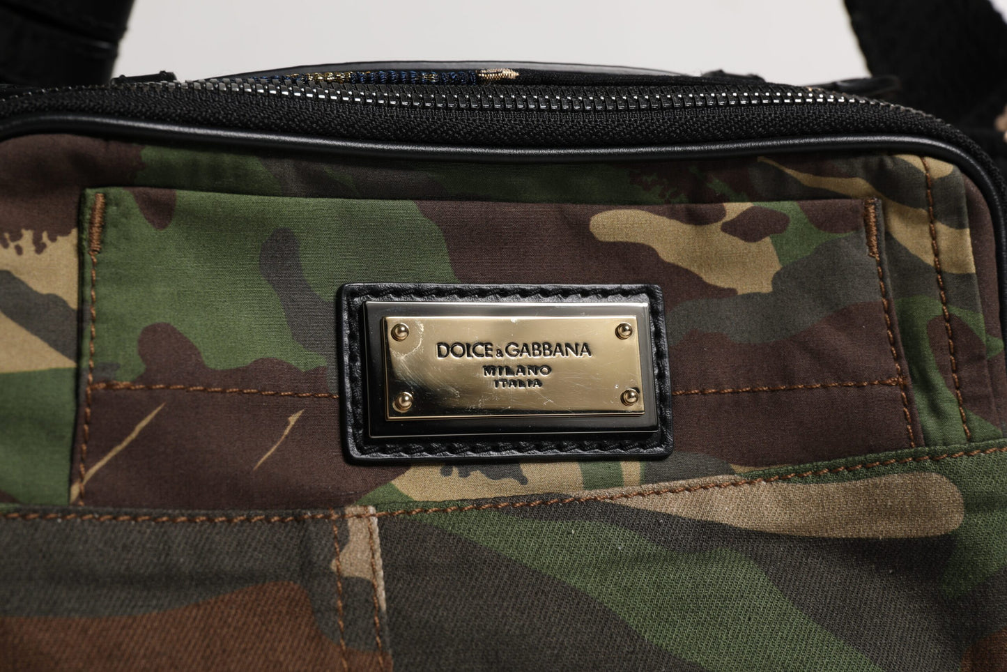 Sac banane Dolce &amp; Gabbana à motif patchwork camouflage multicolore et logo