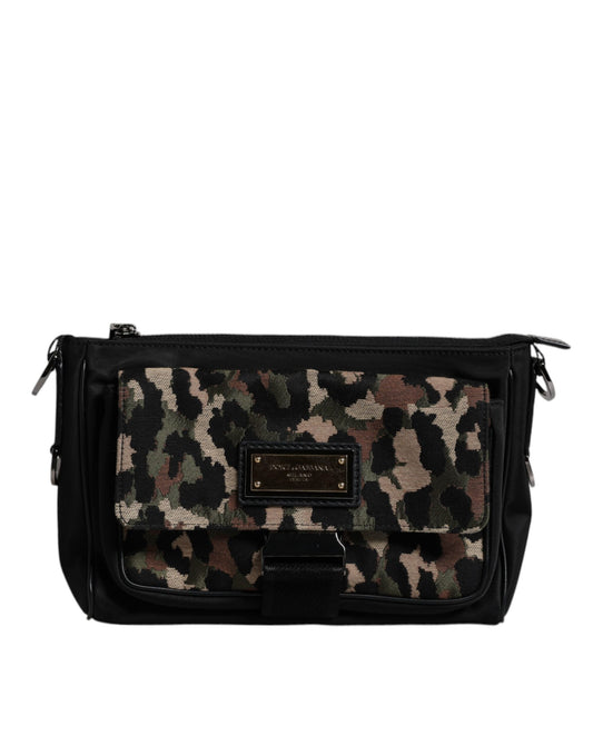 Sac bandoulière Dolce &amp; Gabbana en jacquard léopard multicolore