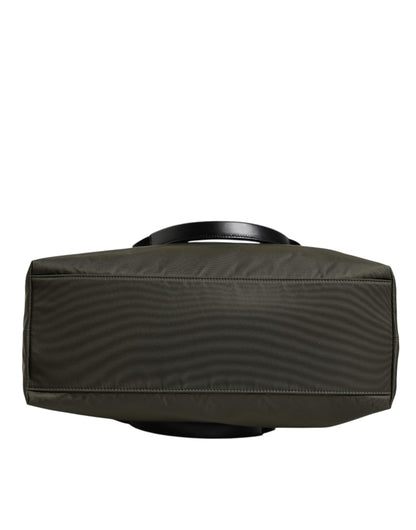 Sac fourre-tout à bandoulière en nylon vert militaire Dolce &amp; Gabbana