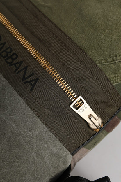 Sac à dos patchwork vert militaire Dolce &amp; Gabbana
