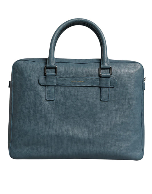 Sac messager à double poignée avec logo bleu Dolce &amp; Gabbana