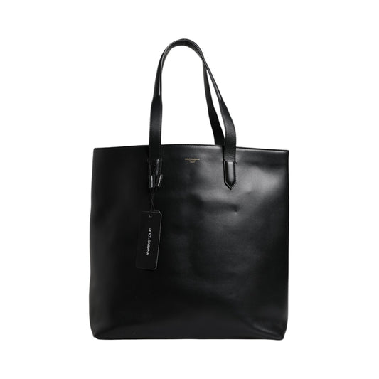 Sac cabas Dolce &amp; Gabbana en cuir de veau noir