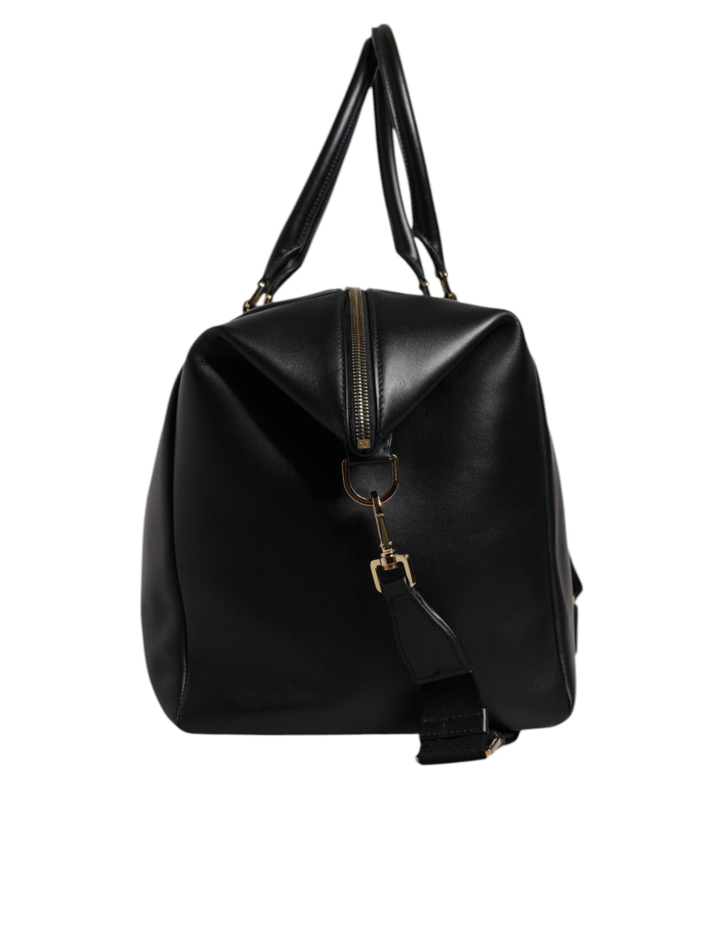 Sac de voyage à bandoulière en cuir de veau noir Dolce &amp; Gabbana