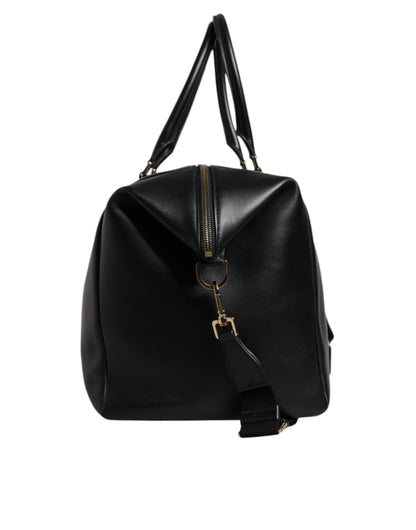 Sac de voyage à bandoulière en cuir de veau noir Dolce &amp; Gabbana