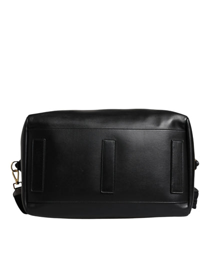 Sac de voyage à bandoulière en cuir de veau noir Dolce &amp; Gabbana