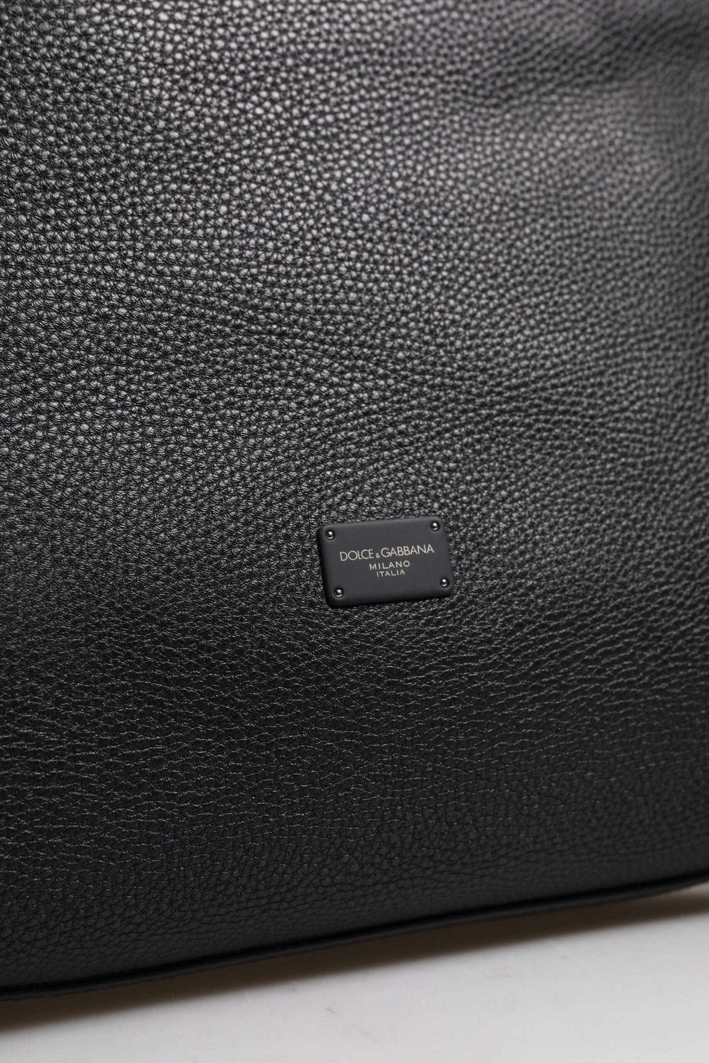 Sac de voyage à bandoulière en cuir de veau noir Dolce &amp; Gabbana