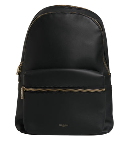 Sac à dos de voyage Dolce &amp; Gabbana en cuir noir avec logo imprimé DG