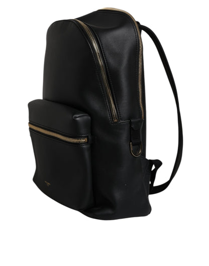 Sac à dos de voyage Dolce &amp; Gabbana en cuir noir avec logo imprimé DG