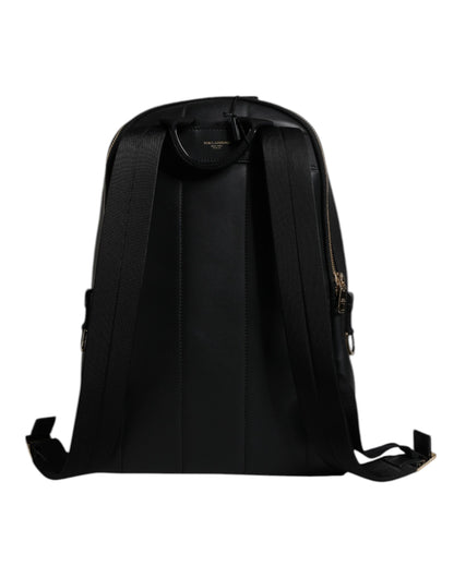 Sac à dos de voyage Dolce &amp; Gabbana en cuir noir avec logo imprimé DG