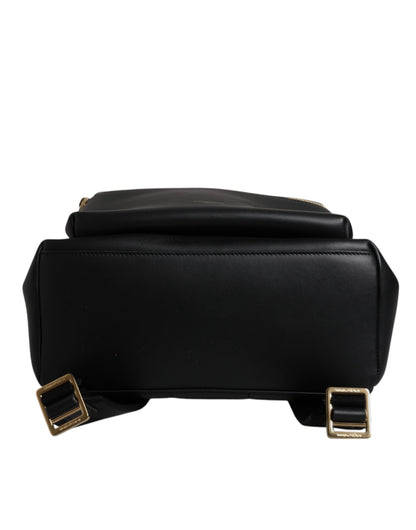 Sac à dos de voyage Dolce &amp; Gabbana en cuir noir avec logo imprimé DG