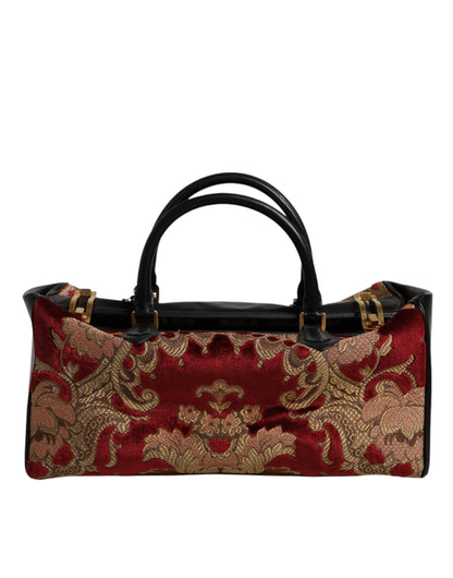 Sac fourre-tout de voyage Dolce &amp; Gabbana en cuir brocart et velours multicolore