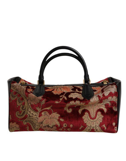 Sac fourre-tout de voyage Dolce &amp; Gabbana en cuir brocart et velours multicolore