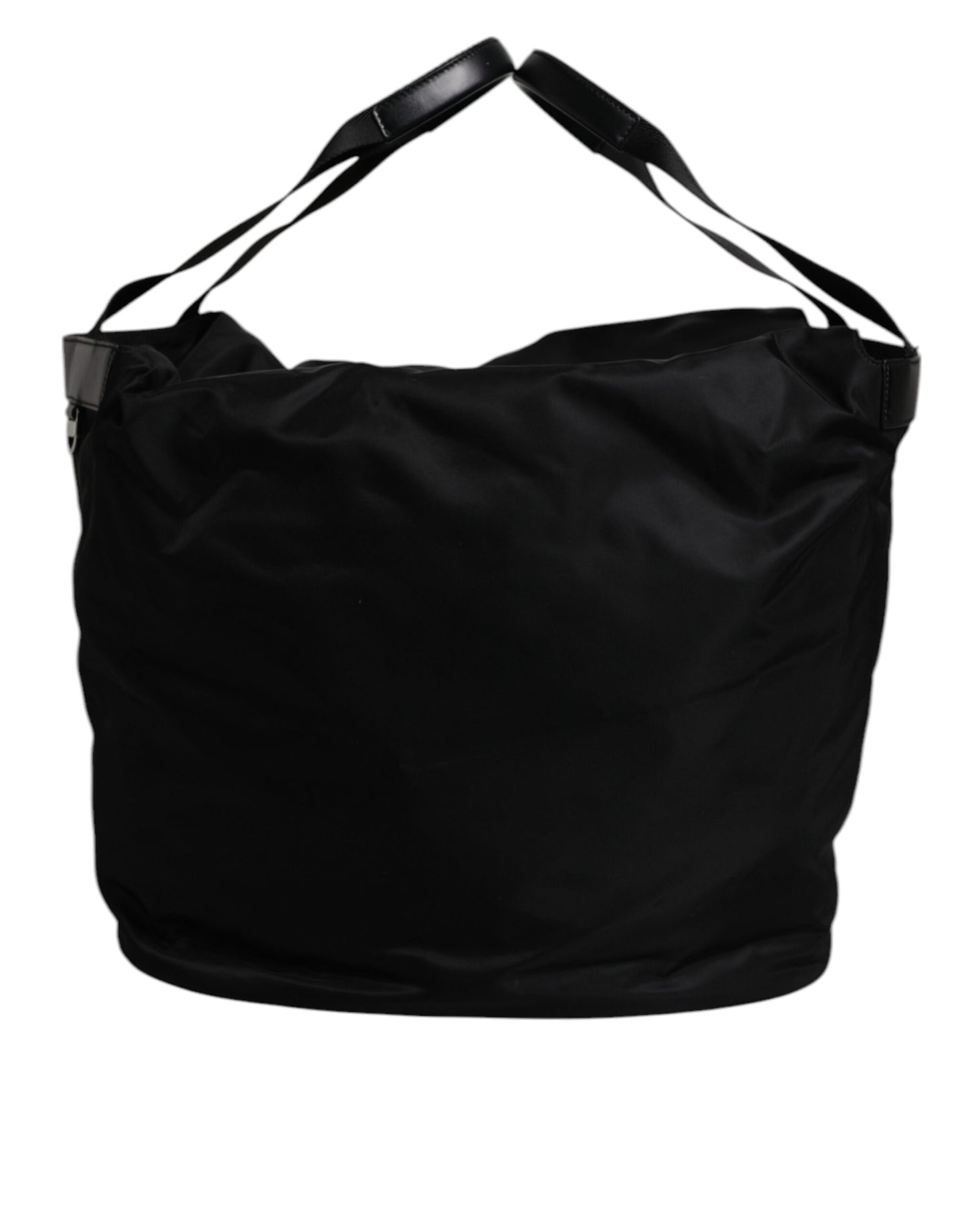 Sac seau à bandoulière Dolce &amp; Gabbana en nylon noir et blanc avec logo emblématique