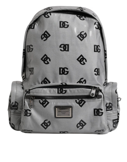 Sac à dos Dolce &amp; Gabbana en polyester gris et noir avec logo DG