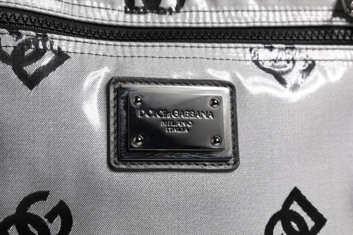 Sac à dos Dolce &amp; Gabbana en polyester gris et noir avec logo DG