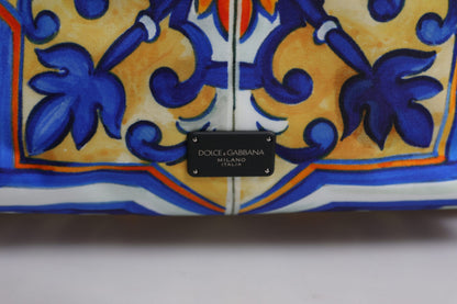 Sac à dos de voyage en nylon imprimé majolique multicolore Dolce &amp; Gabbana