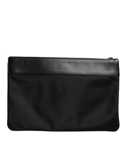 Sac pochette Dolce &amp; Gabbana à imprimé léopard multicolore et logo