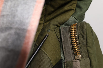 Sac à dos de voyage patchwork vert militaire Dolce &amp; Gabbana