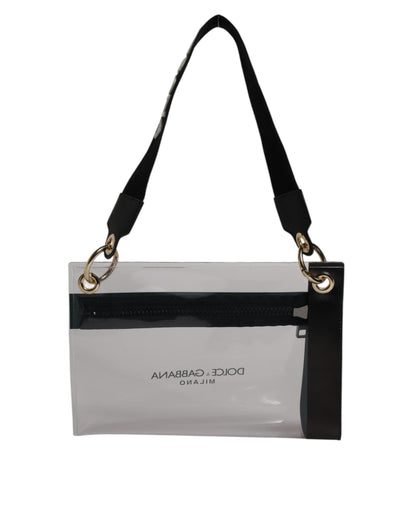 Dolce &amp; Gabbana Clear PVC Leather Pouch Shoulder Strap Bag