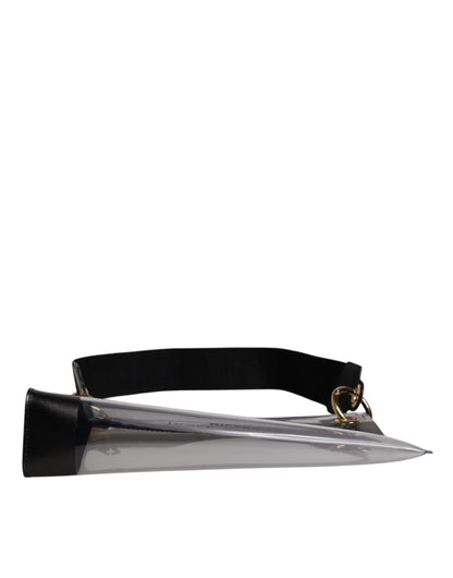 Dolce &amp; Gabbana Clear PVC Leather Pouch Shoulder Strap Bag