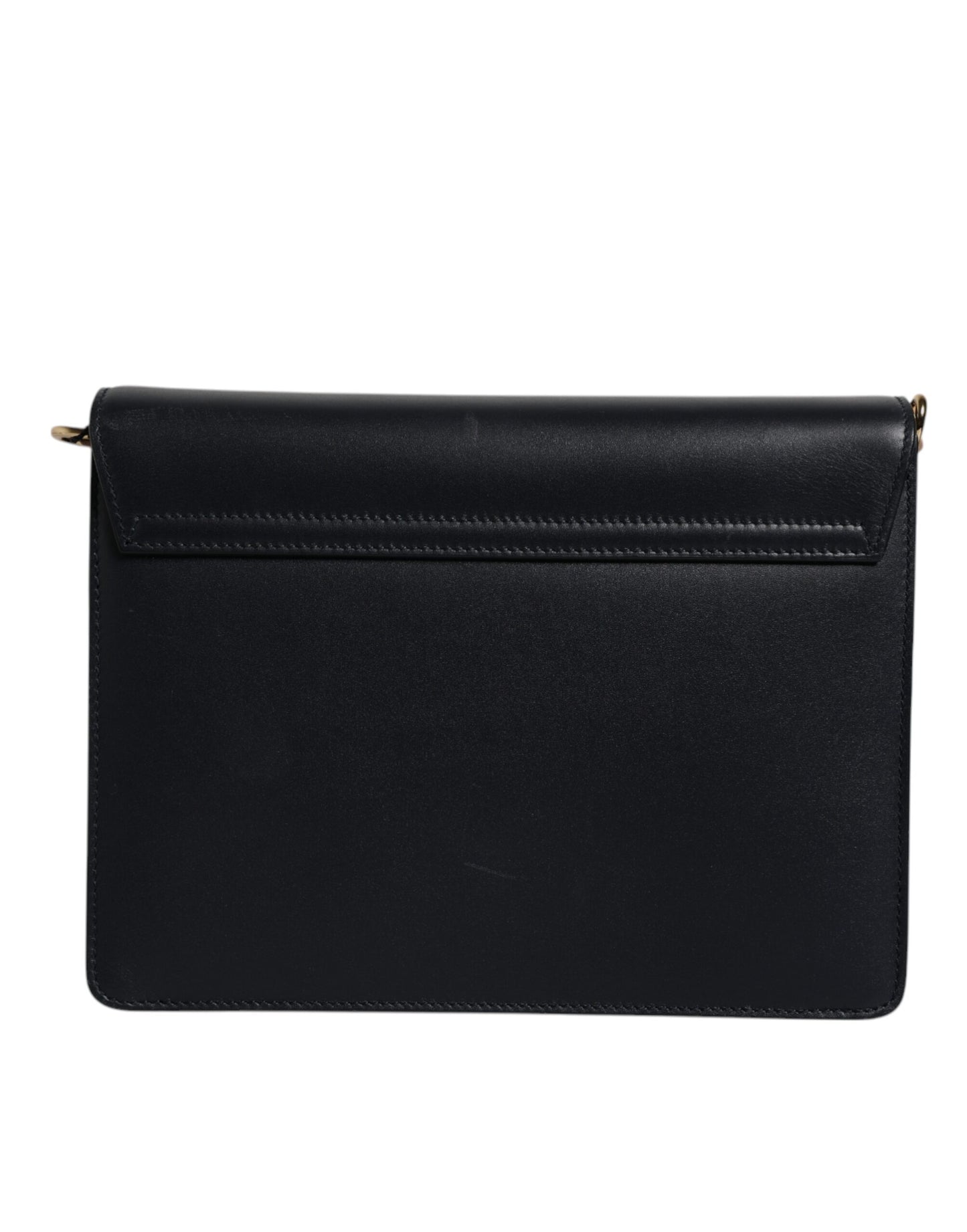 Dolce &amp; Gabbana Black Calfskin Leather Shoulder Strap Bag