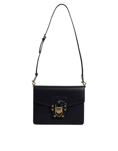 Dolce &amp; Gabbana Black Calfskin Leather Shoulder Strap Bag