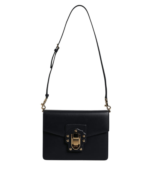 Dolce &amp; Gabbana Black Calfskin Leather Shoulder Strap Bag