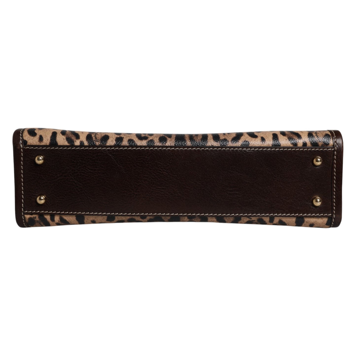 Sac fourre-tout à bandoulière en cuir léopard marron Dolce &amp; Gabbana