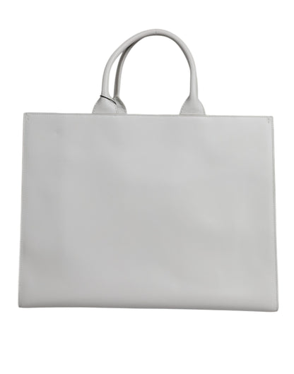 Sac cabas Dolce &amp; Gabbana en cuir de veau blanc avec logo imprimé DG Daily