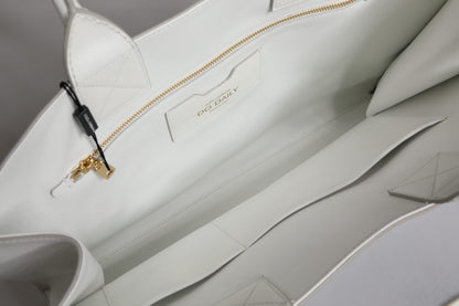 Sac cabas Dolce &amp; Gabbana en cuir de veau blanc avec logo imprimé DG Daily