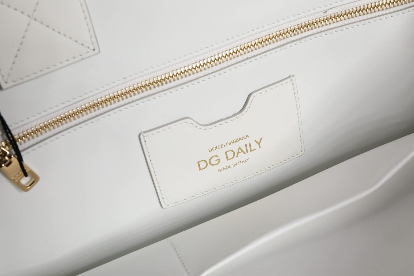 Sac cabas Dolce &amp; Gabbana en cuir de veau blanc avec logo imprimé DG Daily
