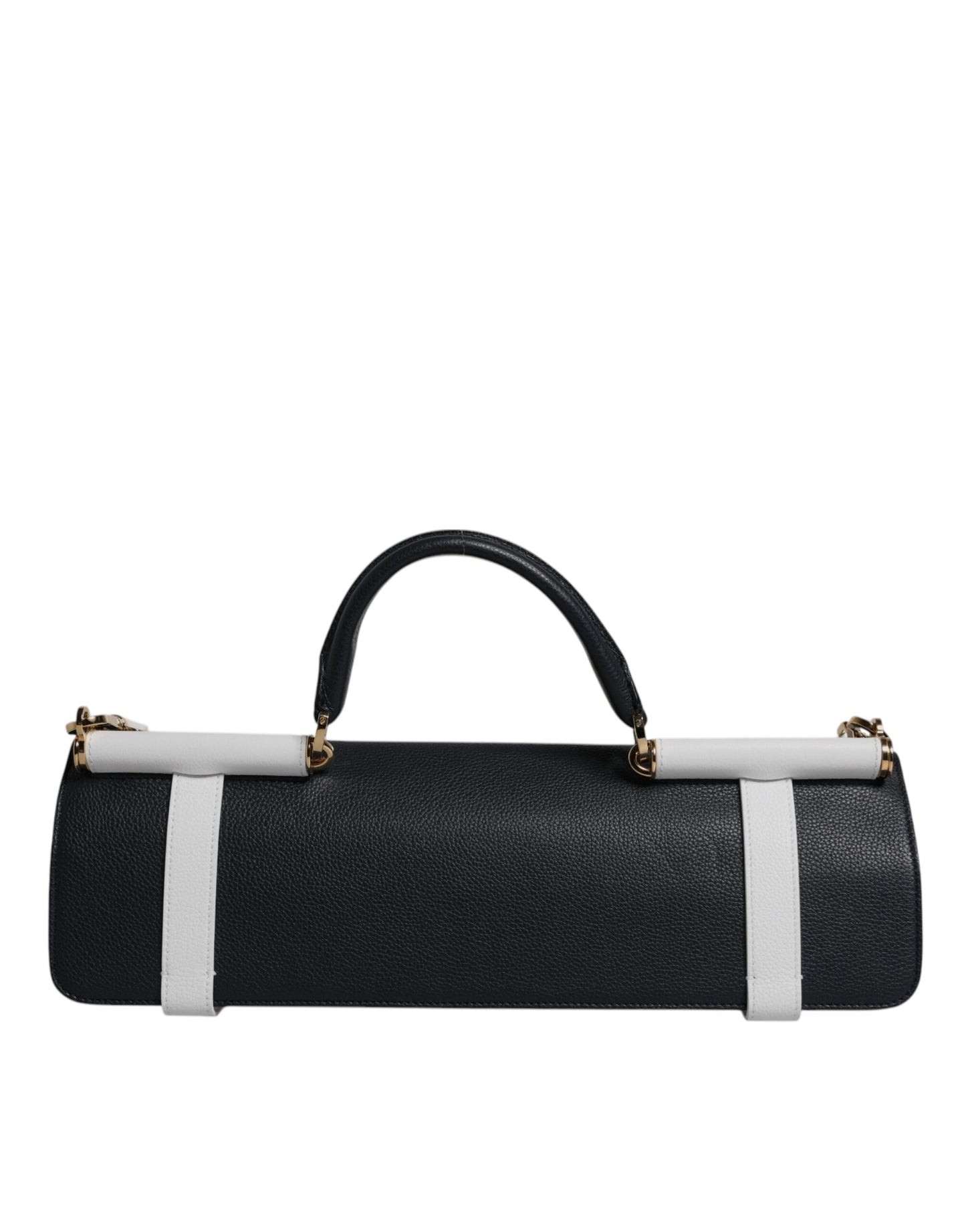 Dolce & Gabbana Blue White Calfskin Leather Crossbody Shoulder Bag by Dolce & Gabbana