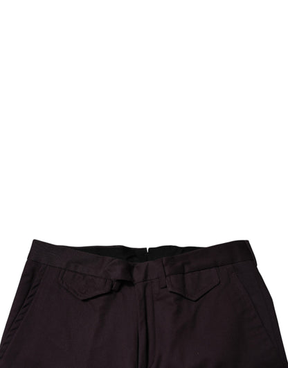 BENCIVENGA Brown Pure Cotton Slim Fit Men Dress Pants by BENCIVENGA