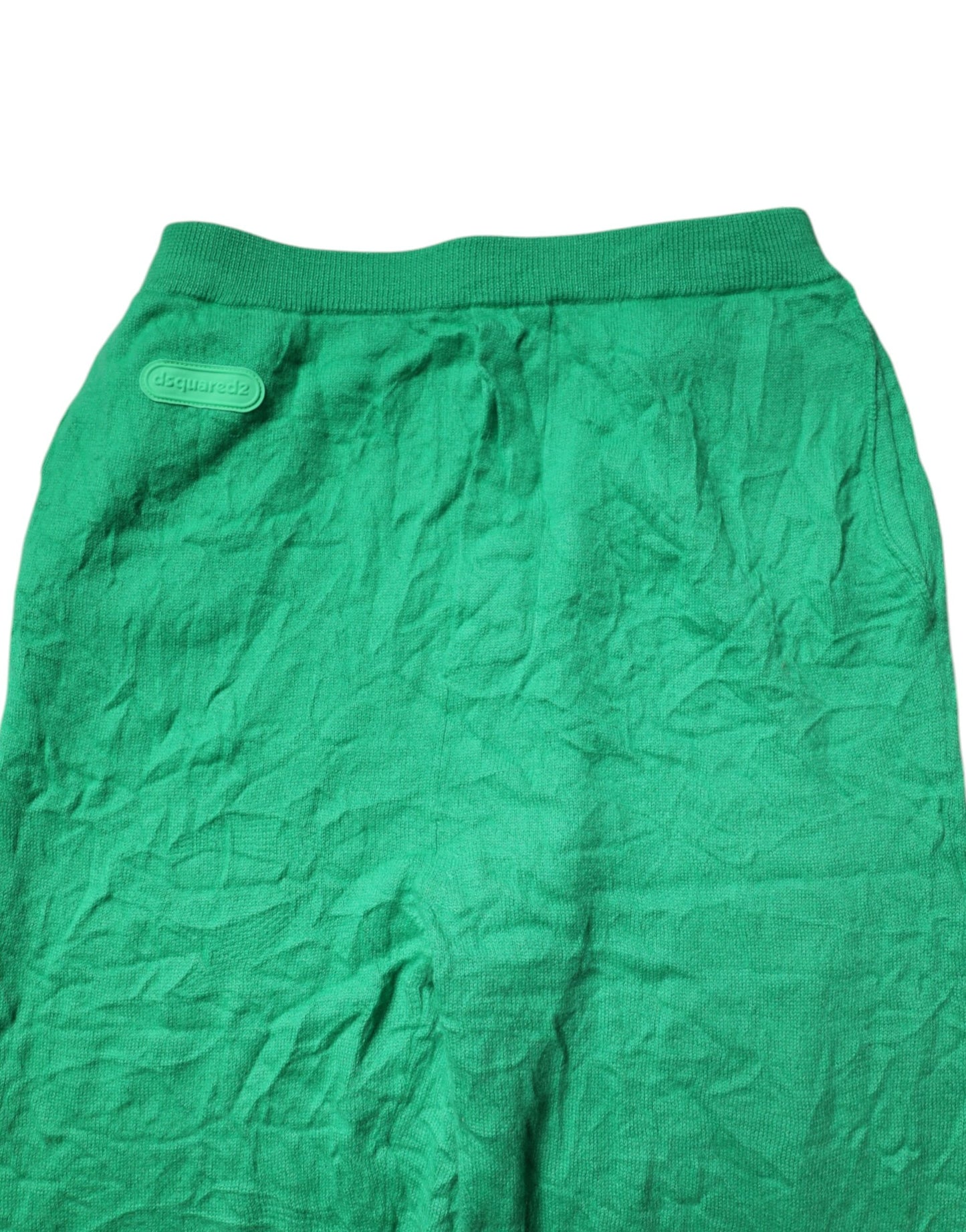 Dsquared² Green Cotton Elastic Waist Men Casual Pants by Dsquared²
