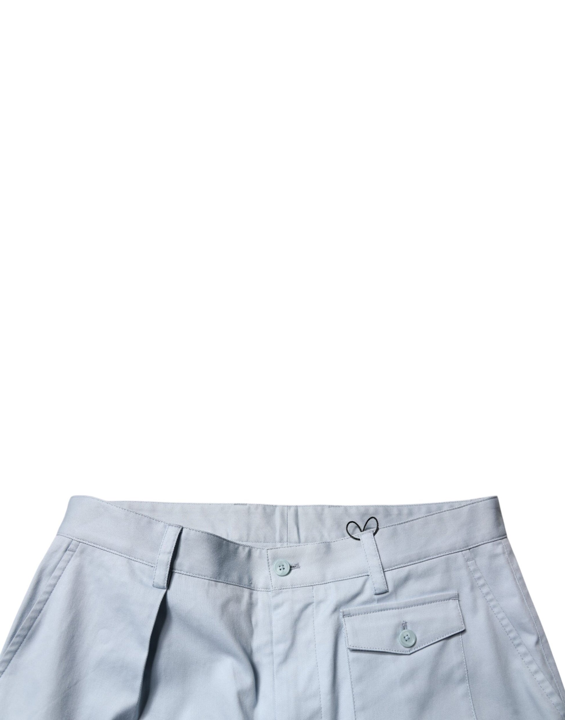 Dolce & Gabbana Light Blue Cotton Cargo Tapered Pants by Dolce & Gabbana