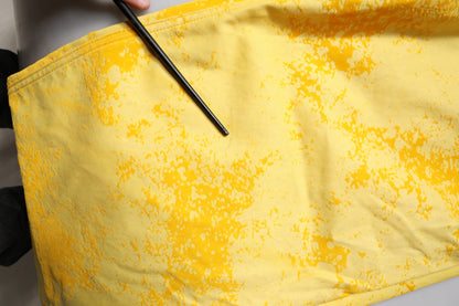 Dolce & Gabbana Yellow Tie Dye Cotton Straight Denim Jeans by Dolce & Gabbana