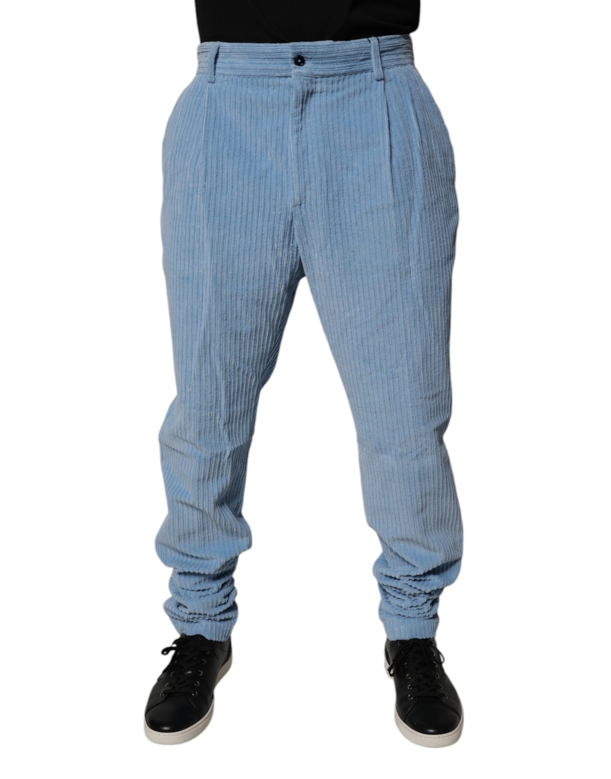 Dolce & Gabbana Light Blue Corduroy Cotton Skinny Denim Jeans by Dolce & Gabbana