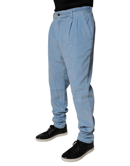 Dolce & Gabbana Light Blue Corduroy Cotton Skinny Denim Jeans by Dolce & Gabbana