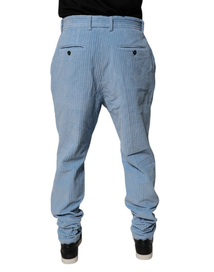 Dolce & Gabbana Light Blue Corduroy Cotton Skinny Denim Jeans by Dolce & Gabbana