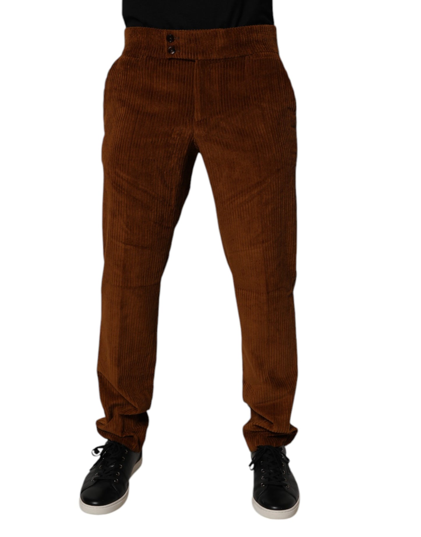 Dolce & Gabbana Dark Brown Corduroy Cotton Skinny Denim Jeans by Dolce & Gabbana