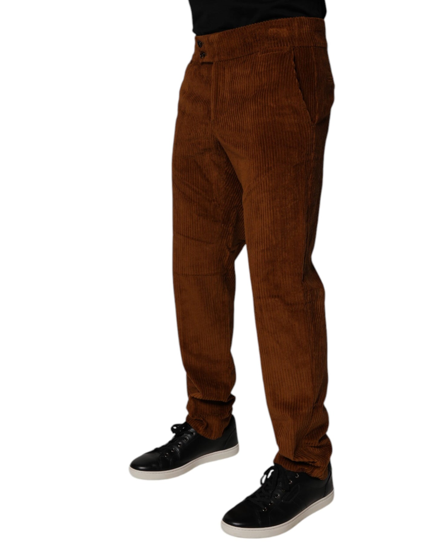 Dolce & Gabbana Dark Brown Corduroy Cotton Skinny Denim Jeans by Dolce & Gabbana