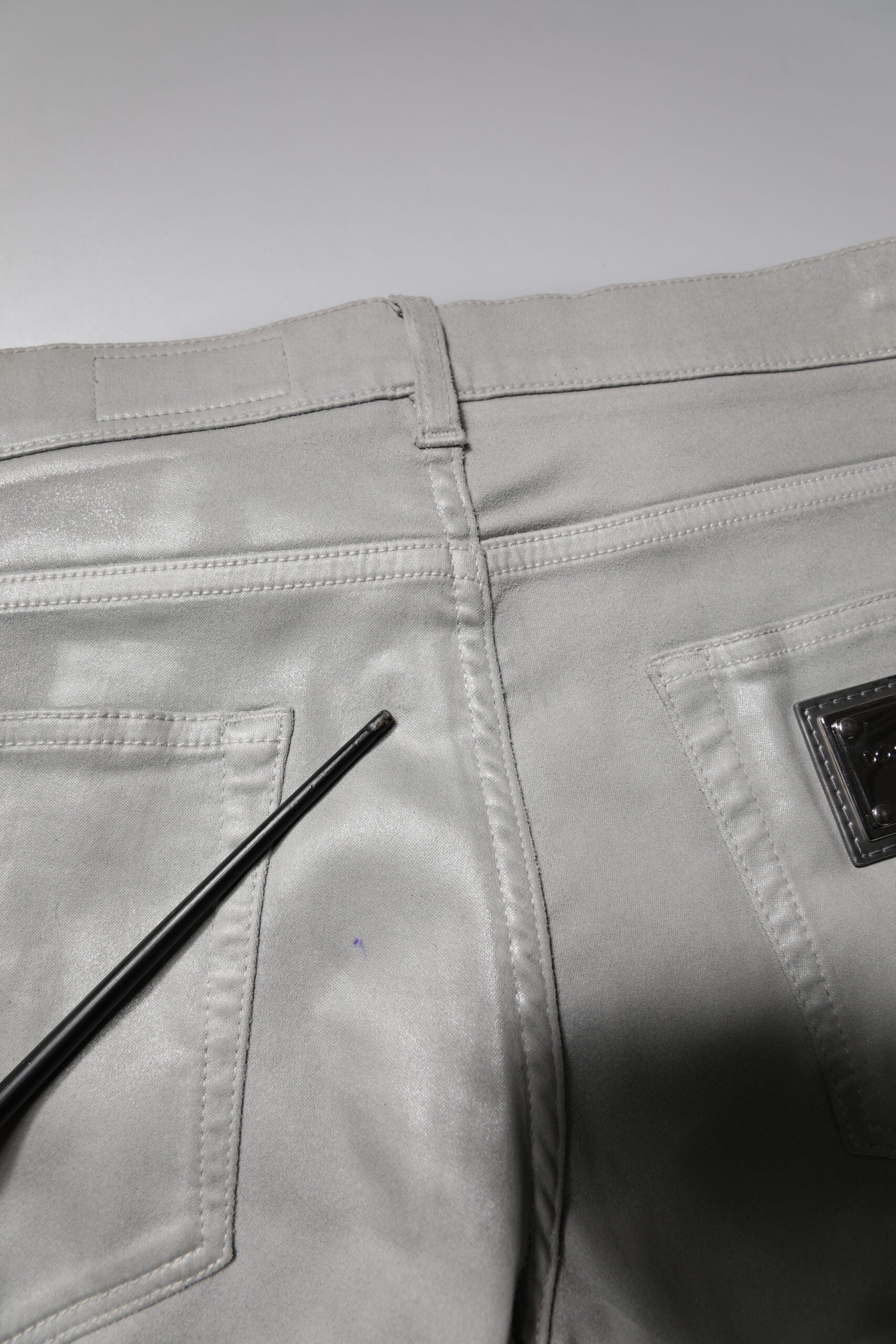 Dolce & Gabbana Gray Cotton Stretch Men Slim Fit Denim Jeans by Dolce & Gabbana