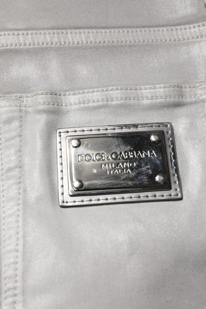 Dolce & Gabbana Gray Cotton Stretch Men Slim Fit Denim Jeans by Dolce & Gabbana