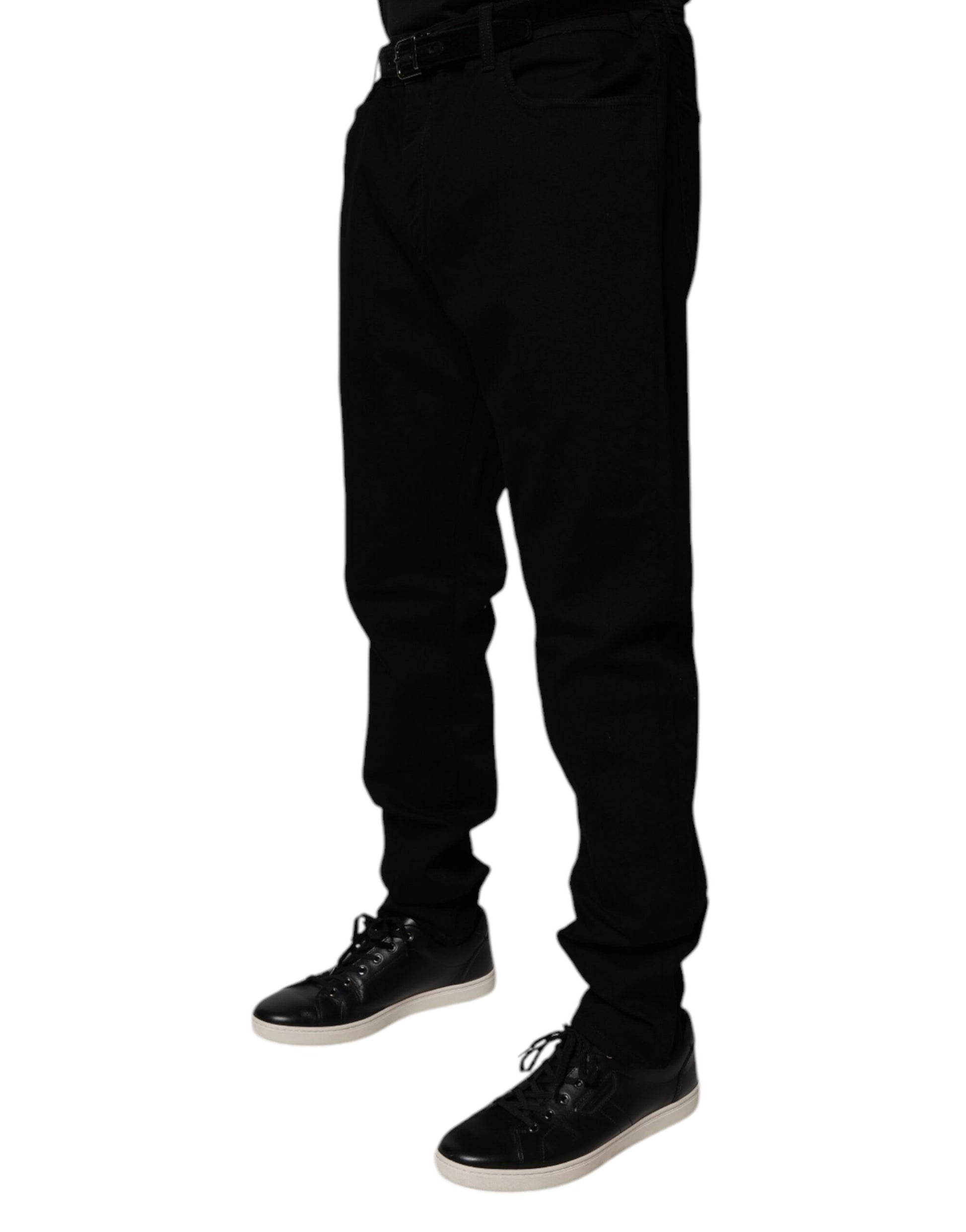 Dolce & Gabbana Black Cotton Stretch Slim Fit Denim Jeans by Dolce & Gabbana