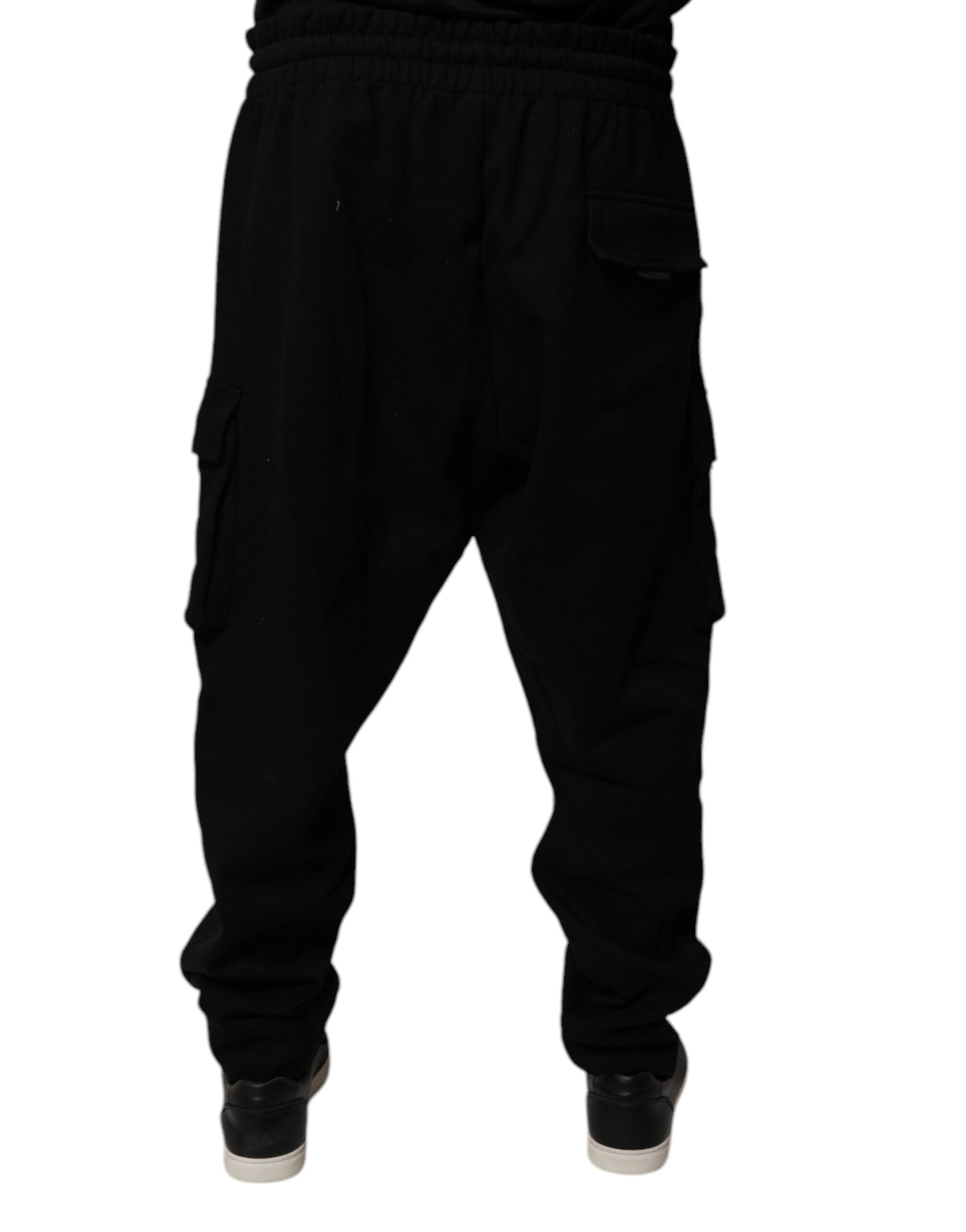 Dolce & Gabbana Black Cotton Jogger Cargo Sweatpants Pants by Dolce & Gabbana