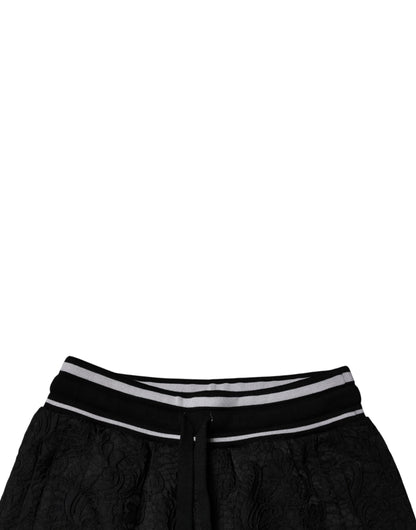 Dolce & Gabbana Black Mid Waist Jogger Men Sweatpants Pants by Dolce & Gabbana