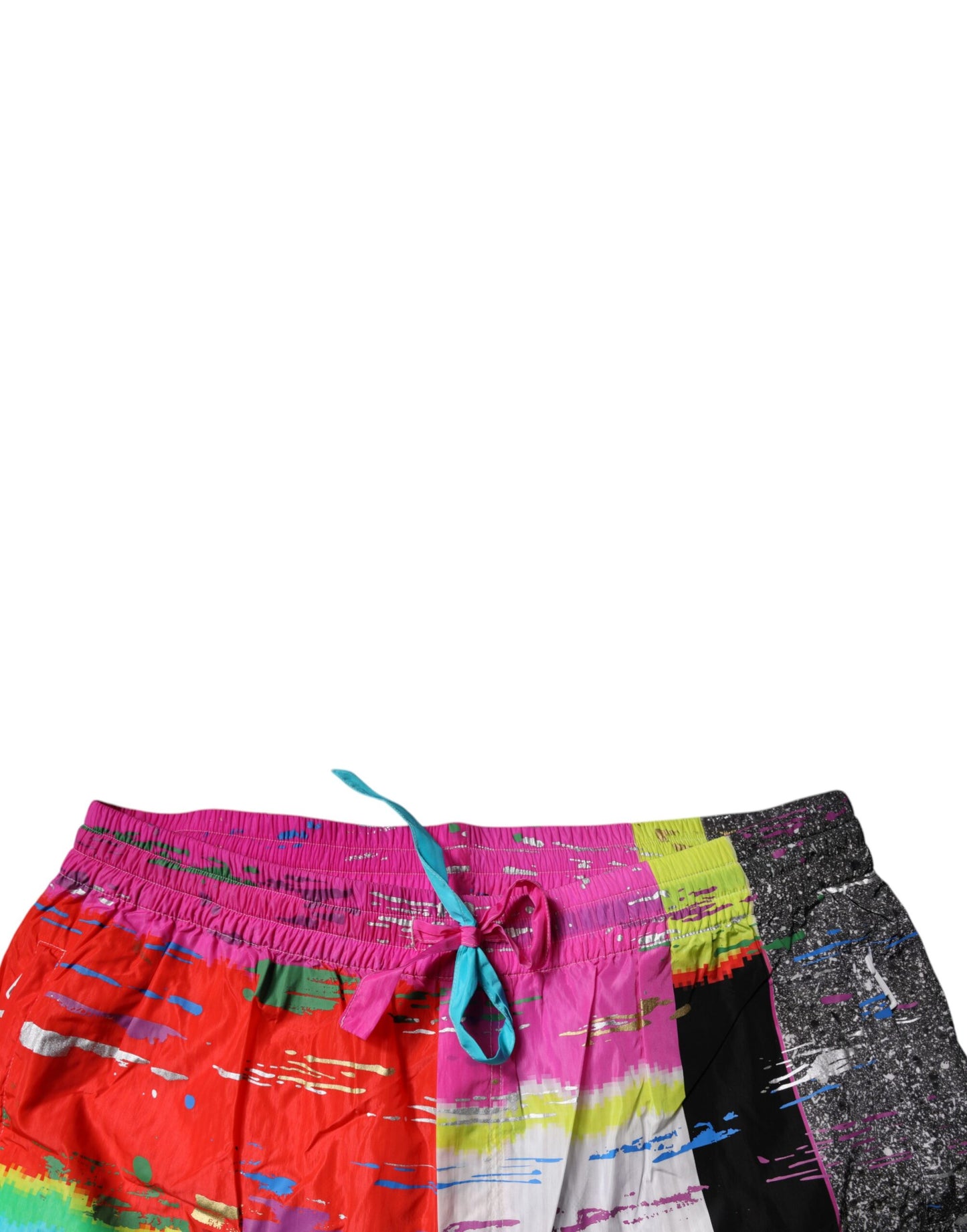 Dolce & Gabbana Multicolor Patchwork Mid Waist Sweatpants Pants by Dolce & Gabbana