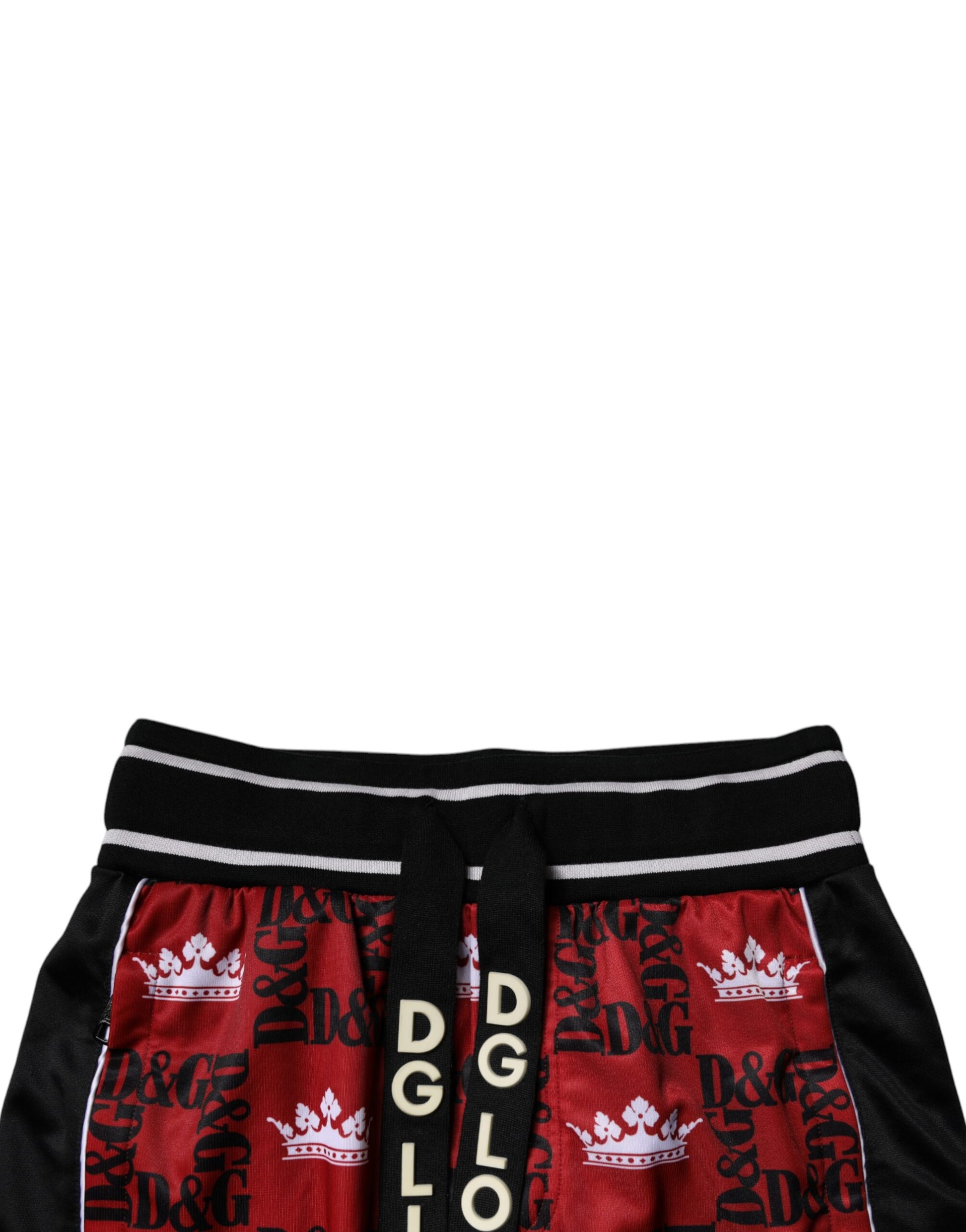 Dolce & Gabbana Red Crown Logo Monogram Men Sweatpants Pants by Dolce & Gabbana