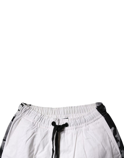 Dolce & Gabbana White Cotton Cargo Jogger Sweatpants Pants by Dolce & Gabbana